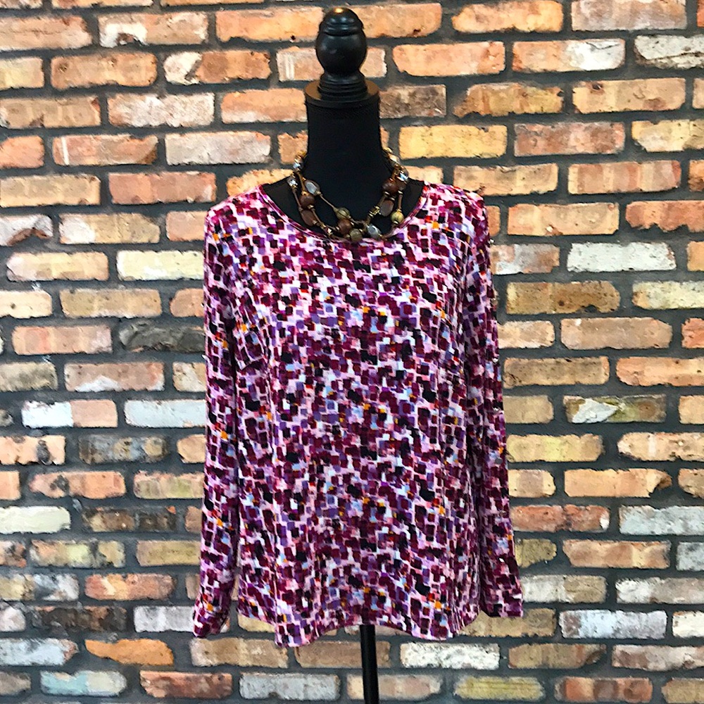Investments Petites Maroon Blouse - PM